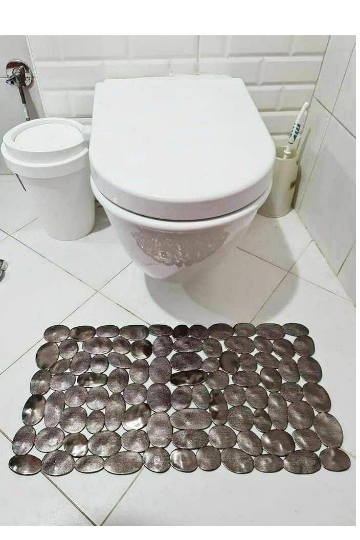 سجادة حمام مانعة للانزلاق (رمادي غامق) 