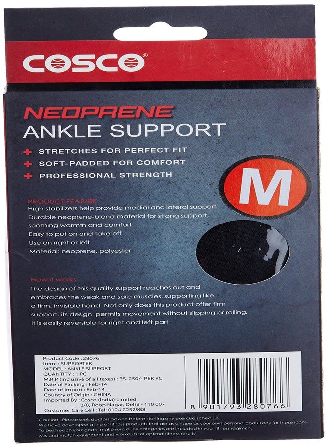 Cosco Neoprene and Polyester Ankle Supporter, Medium - Image 2