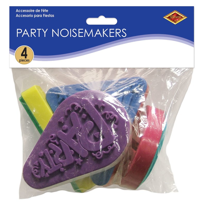Beistle Pkgd Racket Raise 'N Noisemakers (asstd colors) (4/Pkg), OIL PASTEL - Image 4