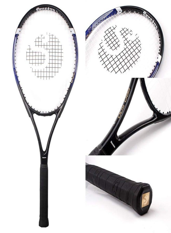 Senston 27 inch Tennis Racquet Professional Tennis Racket Strung with Cover, Tennis Overgrip, Vibration Damper, Blue Black - Image 2