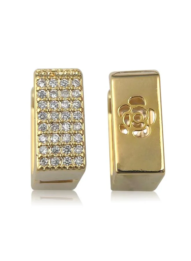 Take Two  Embellished Huggie Earrings for Women | Best Price UAE