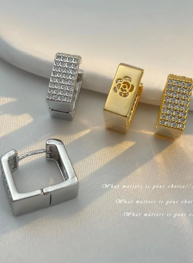 Take Two  Embellished Huggie Earrings for Women | Best Price UAE