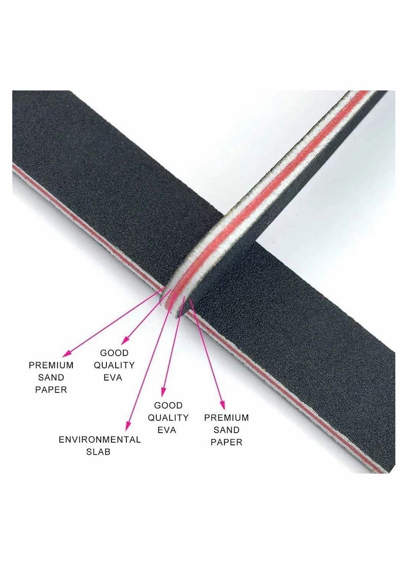 KASTWAVE مجموعة مبردات الأظافر، 50 قطعة من مبردات الأظافر ذات الوجهين بحبيبات 100/180 للاستخدام الاحترافي في المنزل وفي الصالونات - Image 4