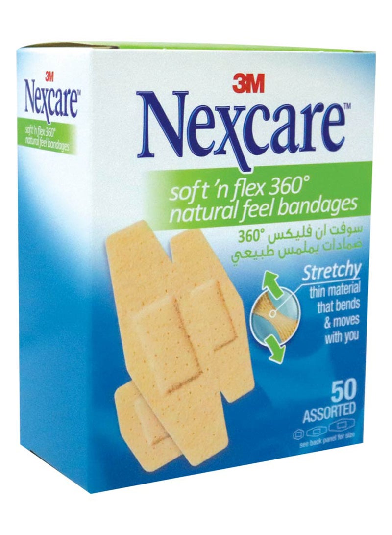 3M Soft 'N Flex Assorted Bandage 50'S