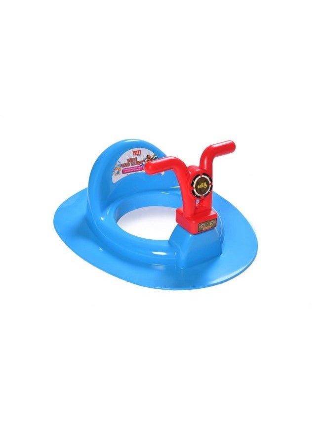 Liza Kids Toilet Trainer Baby Potty Seat With Bike Handle And Back Support Toilet Seat For Western Toilet (Blue)  - Image 2