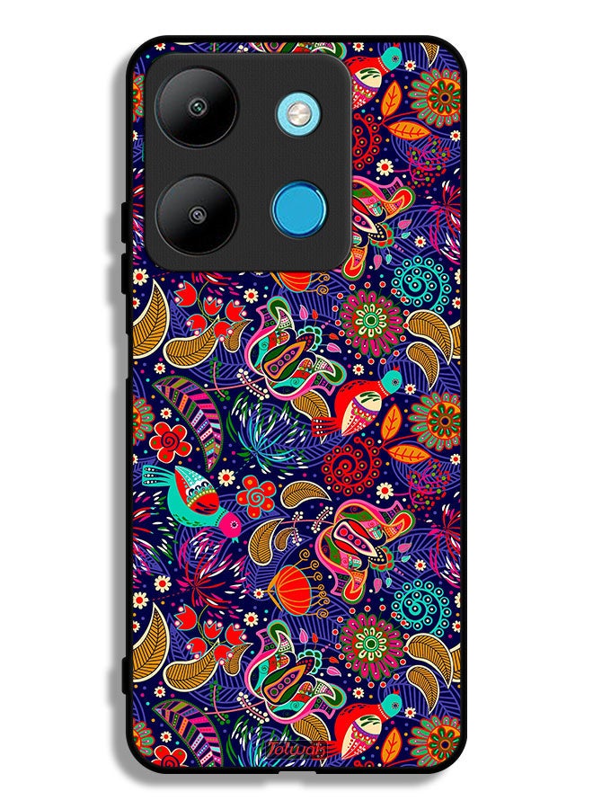 Tolwak Infinix Smart 7 Protective Case Cover Pattern Colorful Birds Leaf Flowers - Image 1