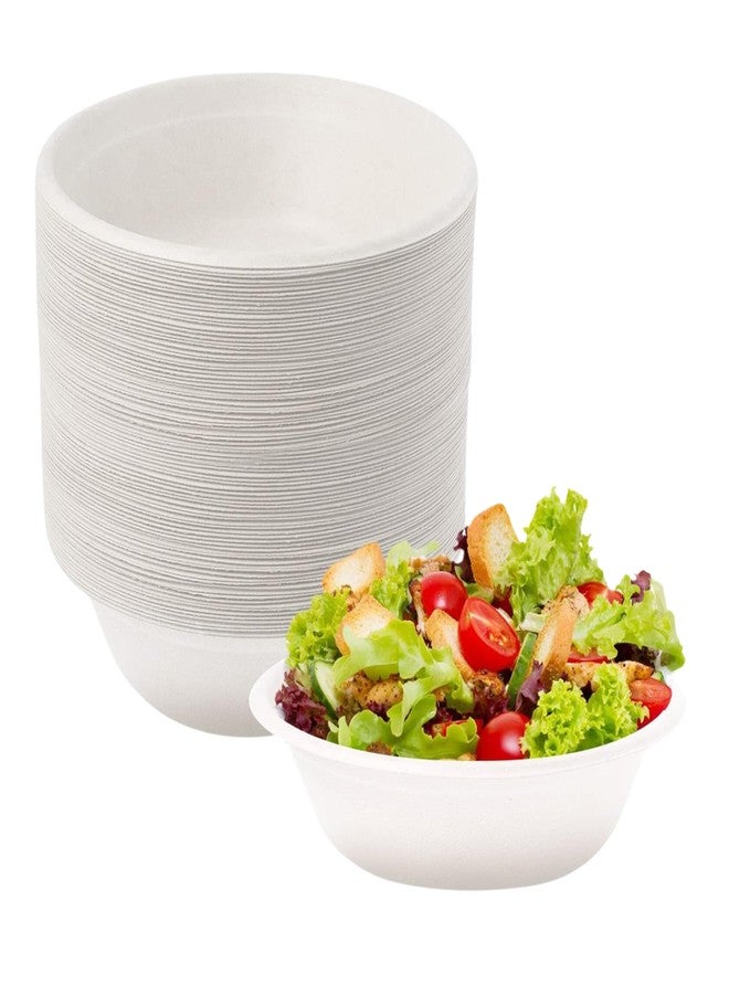 Concession Essentials 12oz Paper Sugarcane Disposable Bowls for Salads, Dessert and Cereals- Eco Friendly/Natural- Pack of 50ct - Image 1