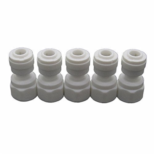 Malida Malida Tube Quick Connect Fitting 14 Female Thread to 14 od Tube push to connectfor RO System Water Filter Pack of 5