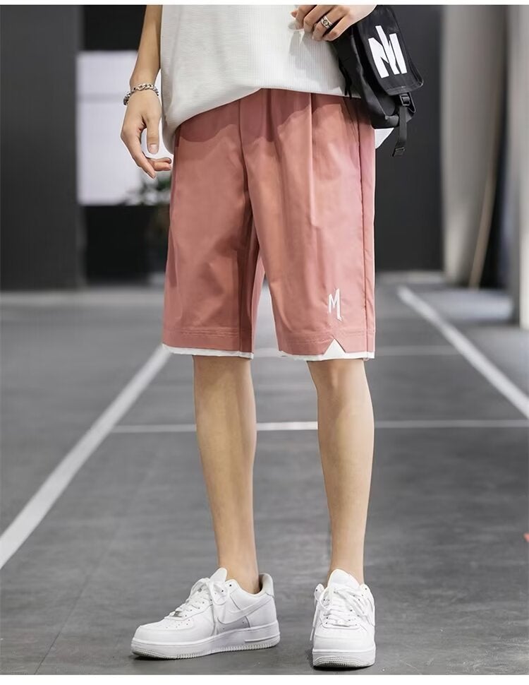 2024 Shorts Mens Summer Thin plus size Quick-drying Casual Five-point Pants Outer Wear New Fashionable Mens Beach Pants Light gray - Image 3