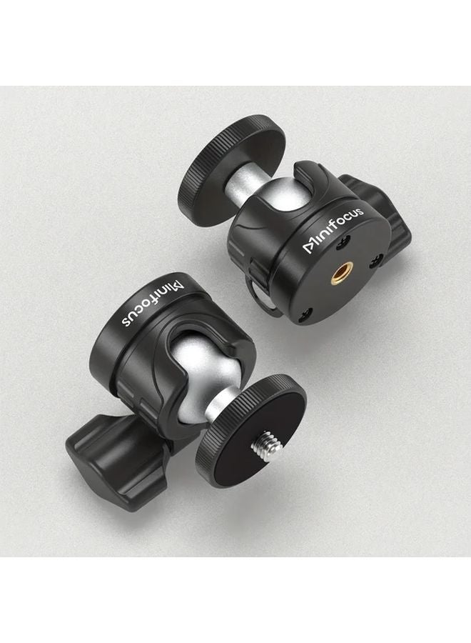 Black Mini Ball Head Tripod with 1 4 Inch Connector for Cameras Smartphones - Image 2