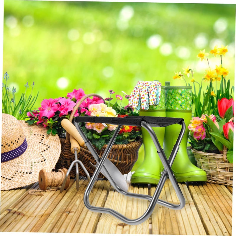 Compact Folding Stool Portable Lightweight Camp Chair for Outdoor Fishing Hiking - Image 3