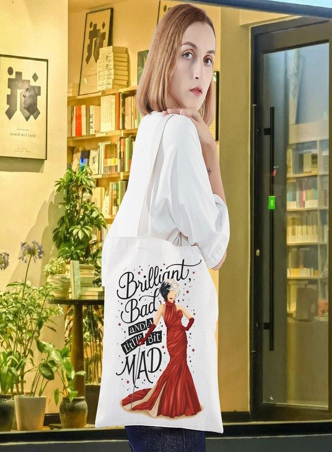 LEVLO Villain Movie Tote Bag Villain Fans Gift Born Brilliant Bad And Alittle Mad Witch Shoulder Bag Witch Merchandise (Brilliant Tote Bag) - Image 5