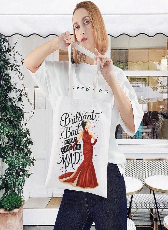 LEVLO Villain Movie Tote Bag Villain Fans Gift Born Brilliant Bad And Alittle Mad Witch Shoulder Bag Witch Merchandise (Brilliant Tote Bag) - Image 4