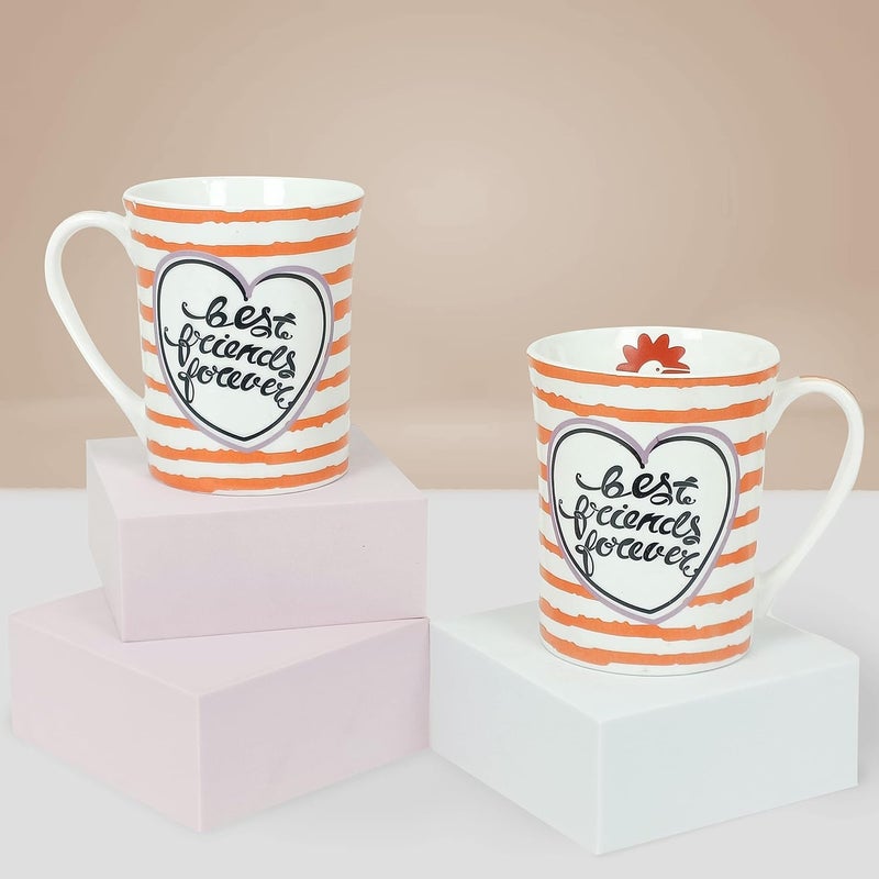 StarAndDaisy Coffee Mug Set of 2 Dishwasher Microwave Safe Ceramic Bone China Cup to Gift to Best Friend Ceramic Tea Coffee Milk Cups SNDMM31 - Image 1