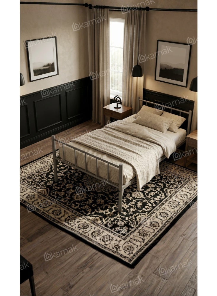 Karnak Mason Heavy Duty Single Steel Bed Frame 90 x 190 cm Bed for Home & Projects (Grey) - Image 3