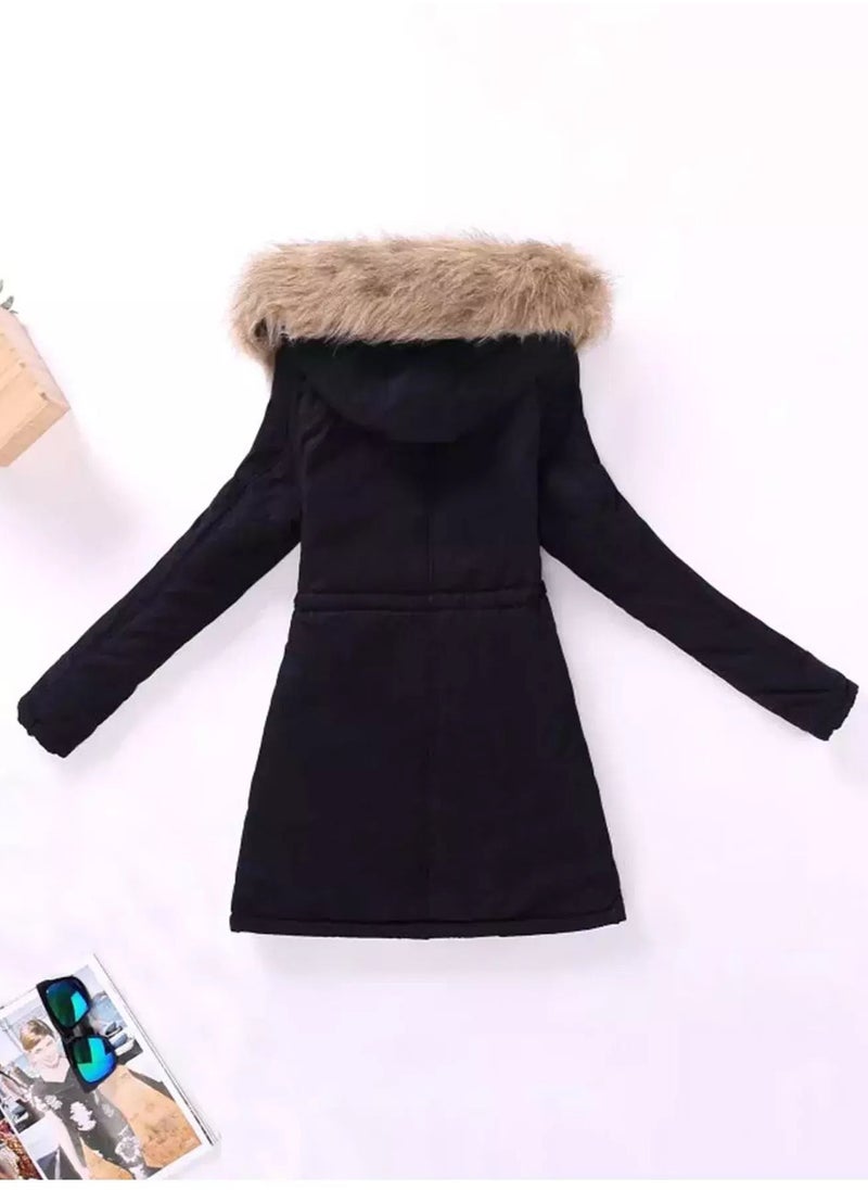 Generic - Contrast Lined Hood Parka Coat - Image 1
