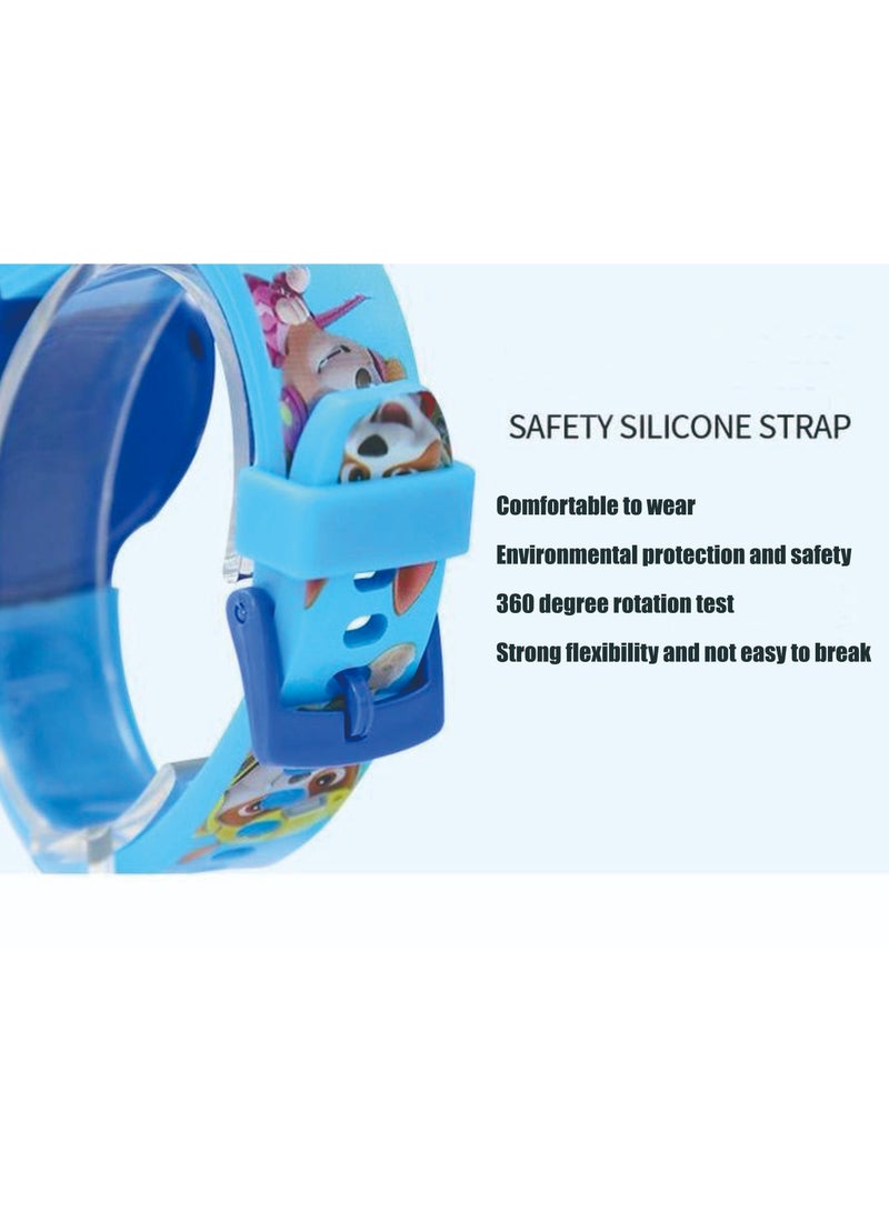 Sharpdo LED Cartoon Children's Watch Colorful Luminous Soft Silicone Band Electronic Watch Men's and Women's Luminous Children's Watch Rotating Top Music Children's Watch Paw Patrol Watch - Image 5