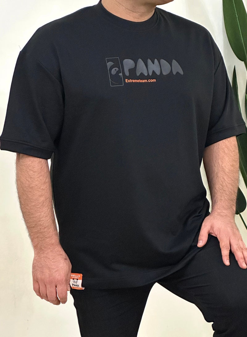 panda extreme team cotton drop shoulder t shirt over size big size  - Image 3