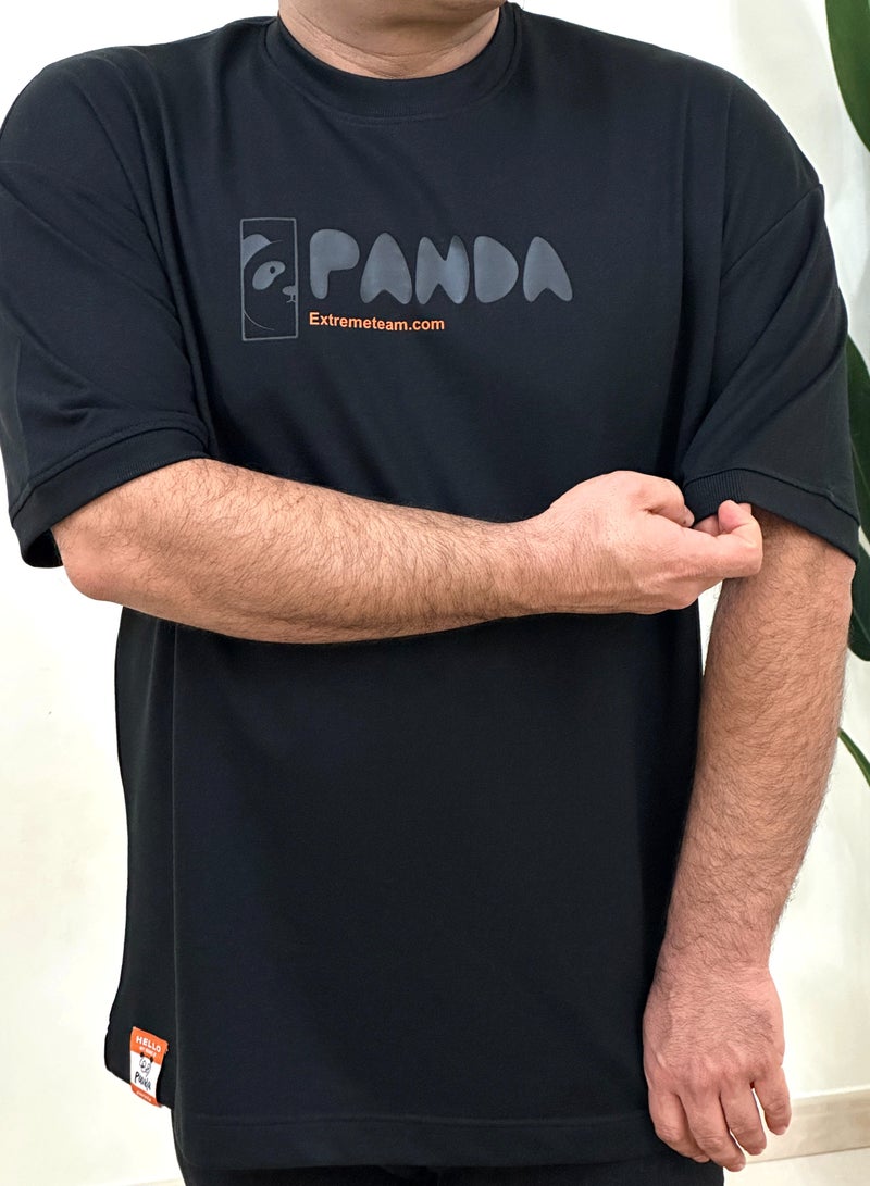 panda extreme team cotton drop shoulder t shirt over size big size  - Image 5