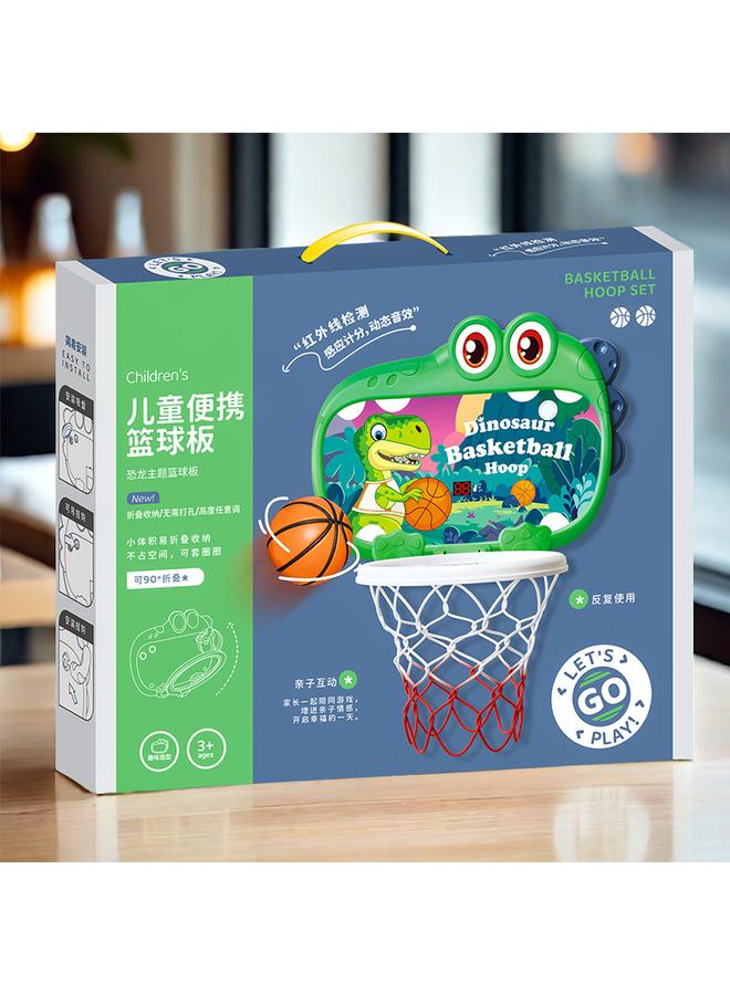 Bluejw Fun Scoring Dinosaur Basketball Board Toy Home Children's 4-in -1 Basketball Board Sports Toy - Image 2