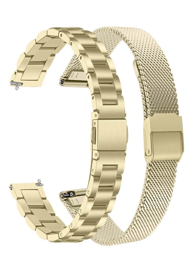 TRUMiRR Band Sets for Venu 3S / Venu 4 41mm Women Smart Watch, Solid Stainless Steel Metal + Mesh Watchband for Garmin Venu 2S / Forerunner 265S - Image 1