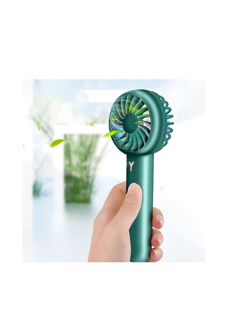 ECVV مروحة محمولة يدوية ECVV مروحة جيب 1200 مللي أمبير قابلة لإعادة الشحن مروحة USB 3 سرعات مروحة دائرية قابلة للتعديل للاستخدام في المنزل والمكتب والداخل والخارج (أبيض) - Image 2