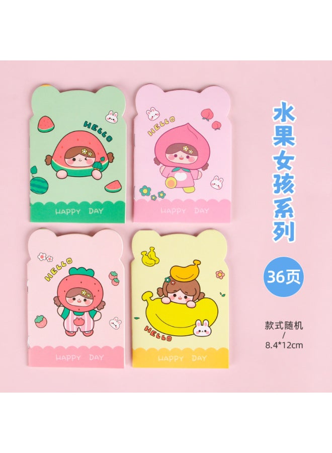 Student's Cute Notebook High Color Value Small Notebook Portable Carry-on Small Size Notepad Learning Pocket Horizontal Line Book - Image 1