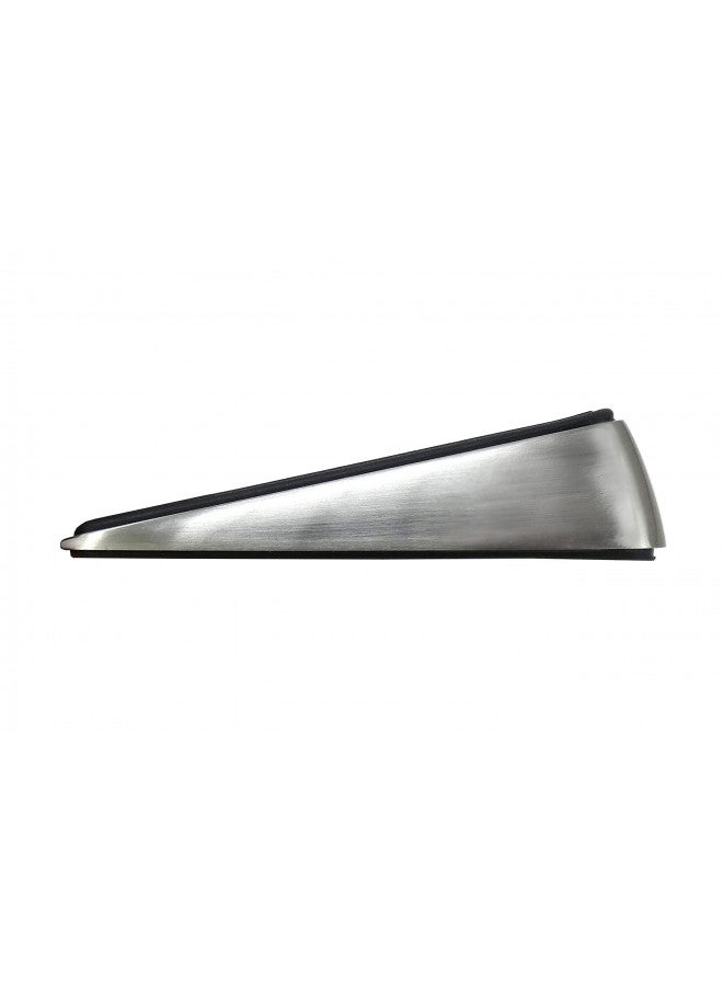 Shepherd Hardware 3314 Designer Satin Nickel Door Wedge with Non-Skid Rubber Base Grip - Image 1