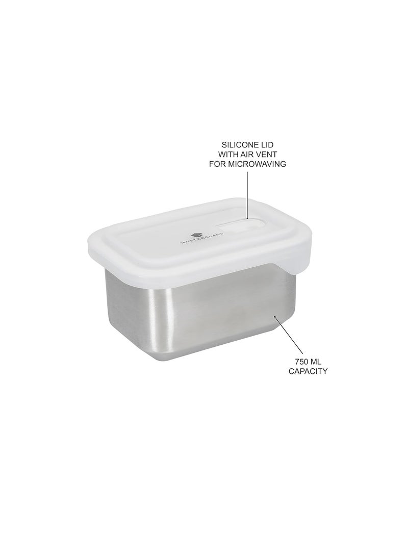 Master Class - MasterClass AllinOne Stainless Steel Container For thinKitchen with Lid Oven Freezer and Microwave Safe 750 ml - Image 1