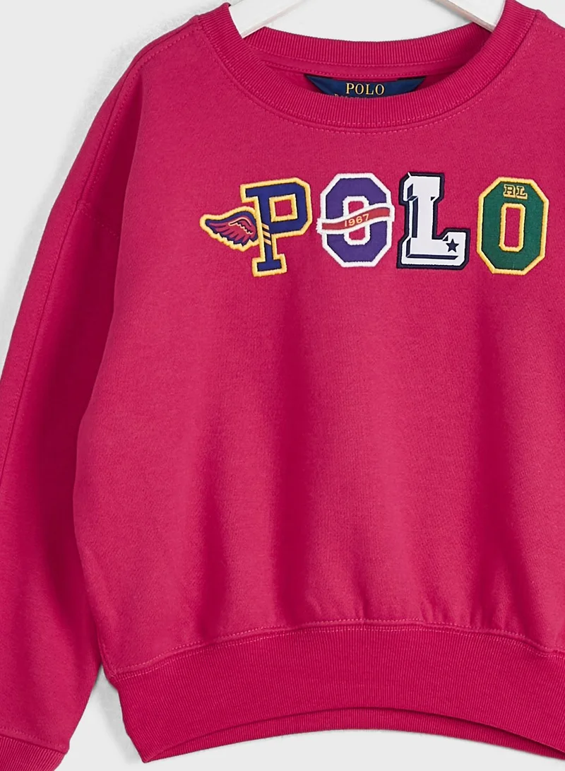 POLO RALPH LAUREN Kids Logo Crew Neck Sweatshirt