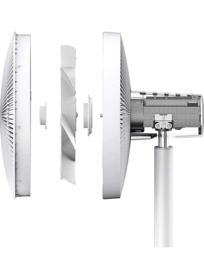 Xiaomi Mi Smart Standing Fan 2, 15W, Dual Blades, DC Motor, Voice Control, 140° Oscillation, 14m Long-Range Ventilation, 100 Speed Levels, Table & Floor Use, Ultra-Quiet 30.2dB – White 15 W BPLDS02DM White - Image 3