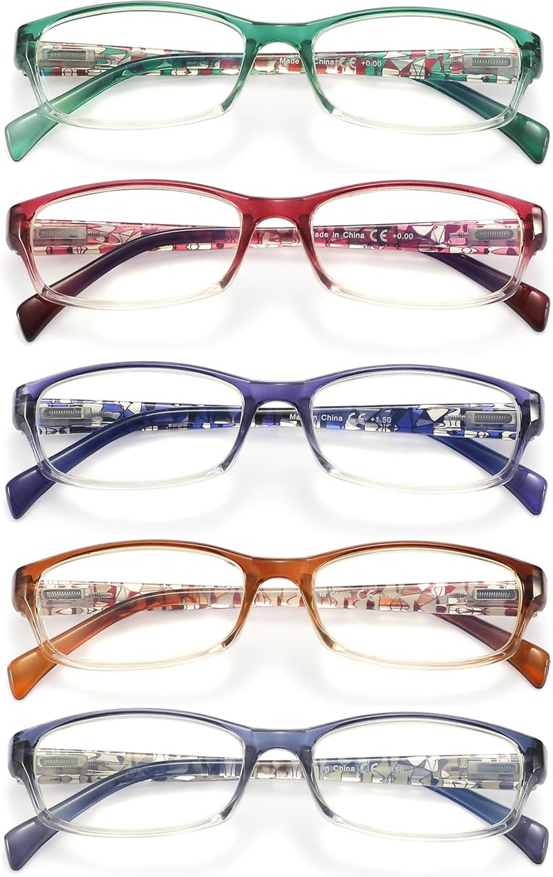 LANLANG 3-Pack Blue Light Blocking Reading Glasses for Women with 3 fashion colors, Spring Hinge, Anti Eyestrain Anti UV L-L010 - Image 2