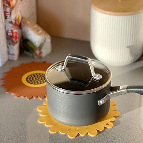 P-Plus International Silicone Trivet Mat Silicone Coasters, Coasters for Drinks Non-Slip Cup Coasters Soft Coaster for Tabletope Protection Sunflower Trivest Pads(Medium+Small, Random Color, Set of 6) - Image 3