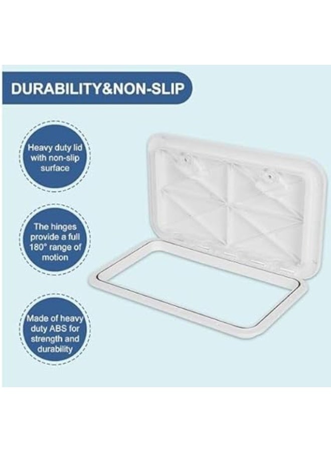 Marine RV Access Door 60cm x 35cm – Heavy Duty, UV Resistant Square Boat Hatch Cover with Single Handle Flush Mount Lock – Includes Frame & Door - Image 2