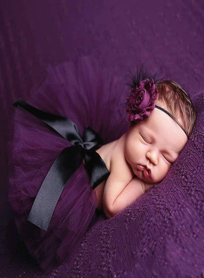 kaixin Newborn Baby Girl Tutu Suit/Baby Girl Photography Props Set (Purple) - Image 3