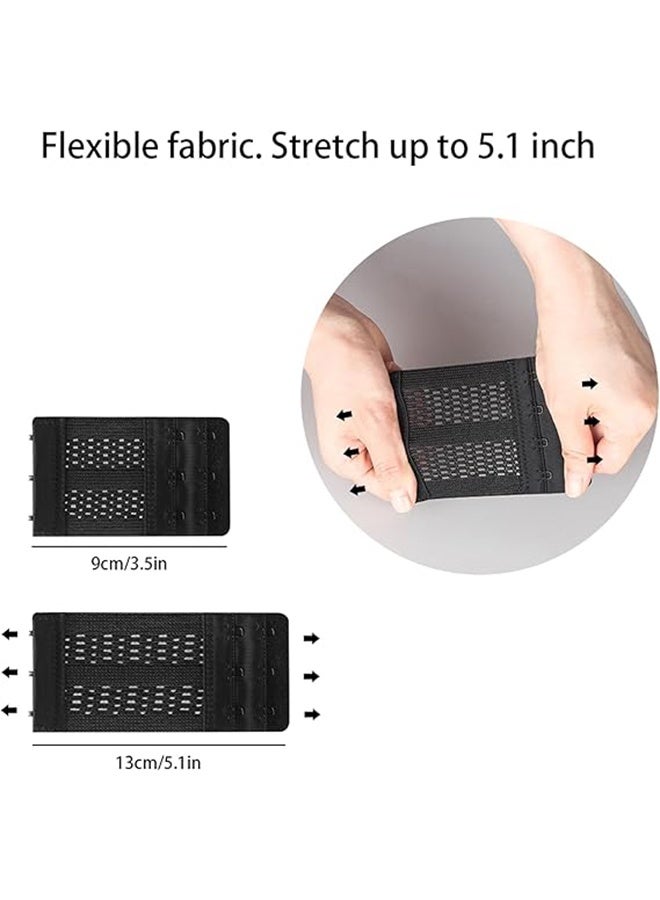 HY 12 Pack Flexible Bra Extender Strap 2/3/4 Hooks Adjustable Bra Strap 4 Assorted Colors - Image 4