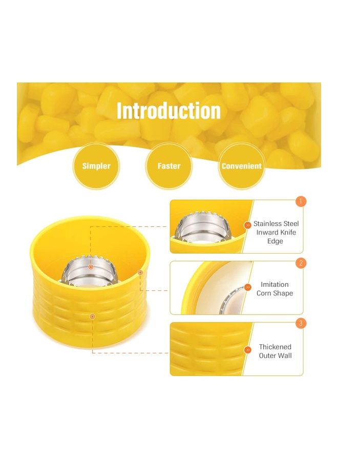 إسكدنيا أداة تقشير لنزع حبوب الذرة أصفر 7x7x5سم - Image 2