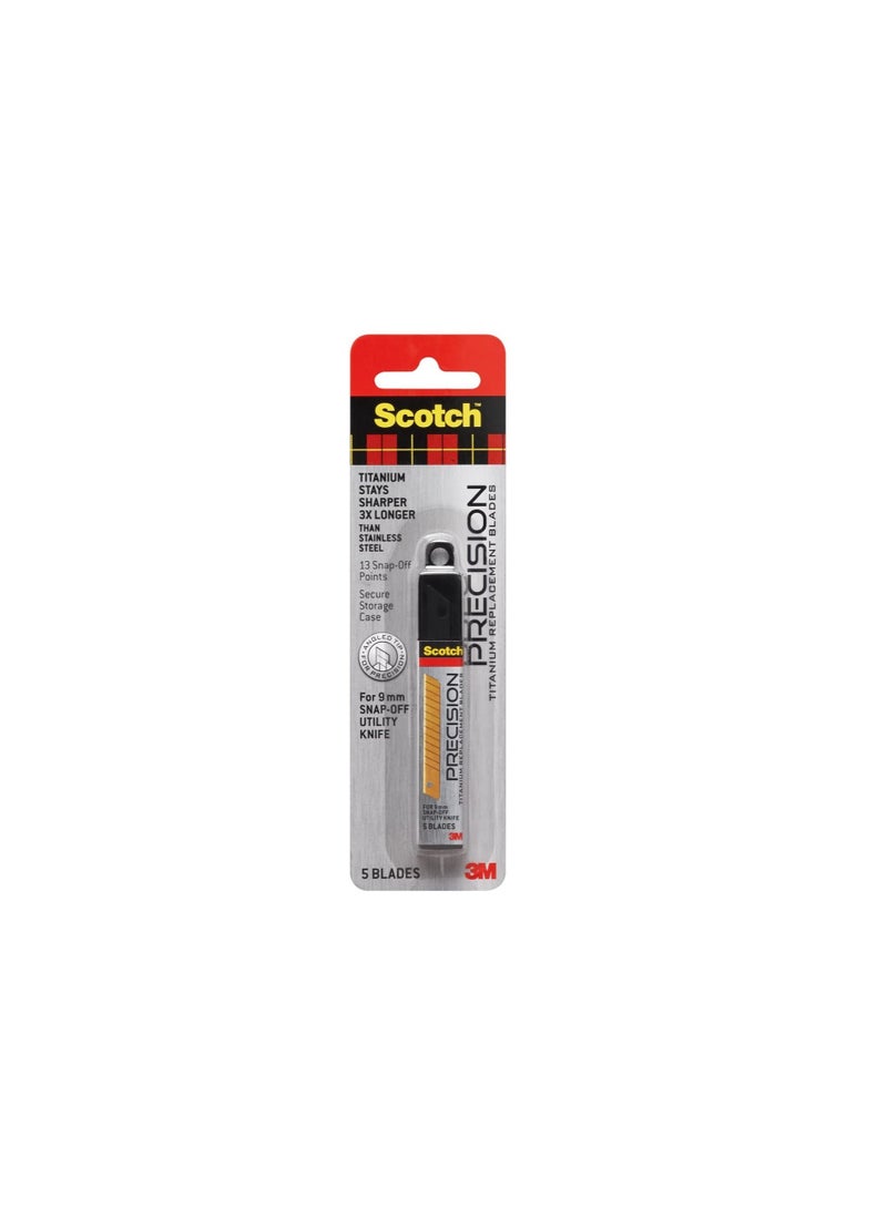 Scotch  3M Scotch Utility Knife Refill Blades Small 5pack - Image 1