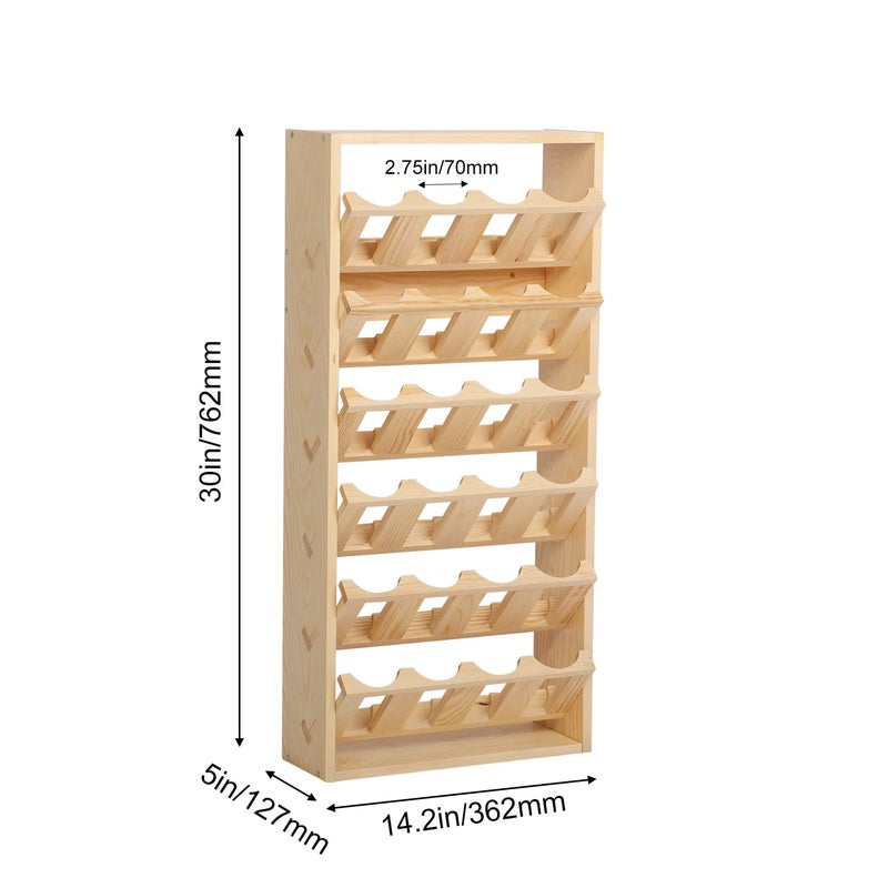 MYOYAY 6-Tier 24 Holes Spray Paint Can Storage Holder Organizer Can Rack Wall Mount Spray Bottle Can Holder for Garage and Craft Workroom 14.2" L x 5" W x 30" H - Image 3