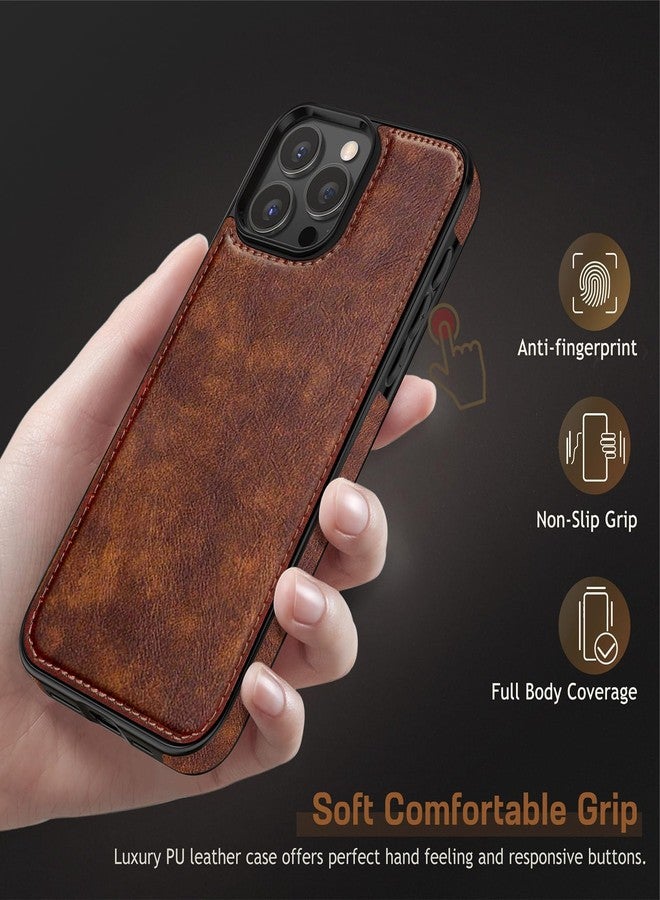 LOHASIC جراب LOHASIC من الجلد لهاتف iPhone 15 Pro Max، متوافق مع MagSafe، تصميم أنيق وفاخر من البولي يوريثان، مانع للانزلاق، متين، مقاوم للصدمات، غطاء حماية كامل للجسم، جرابات هاتف لهاتف iPhone 15 Pro Max مقاس 6.7 بوصة - بني - Image 5