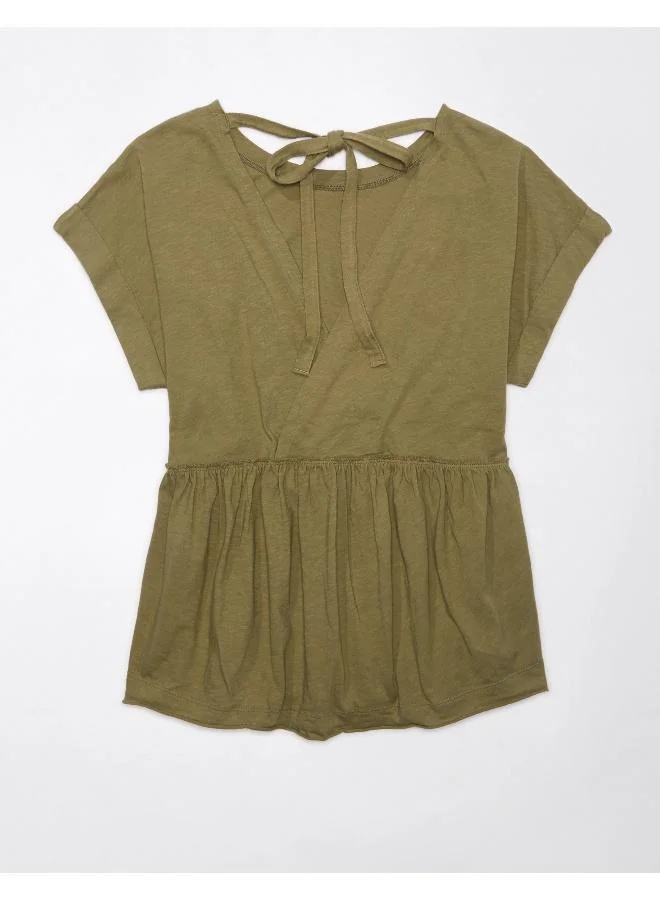 American Eagle AE Oversized Tie Back Top