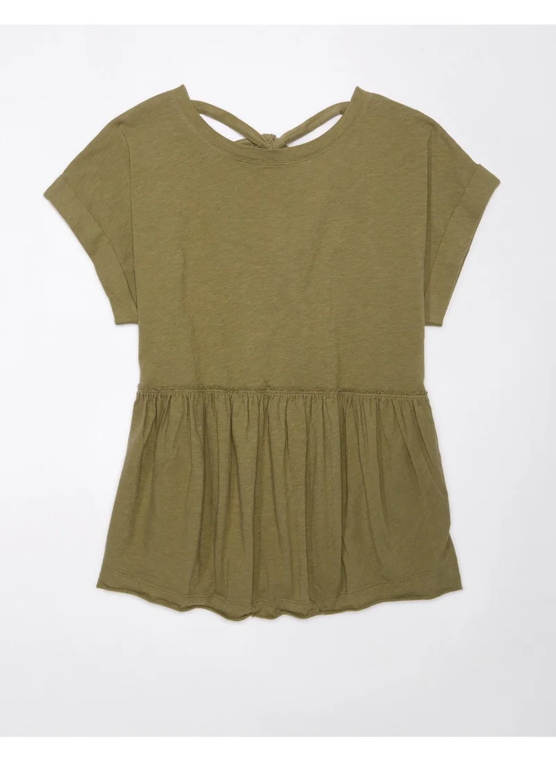 American Eagle AE Oversized Tie Back Top
