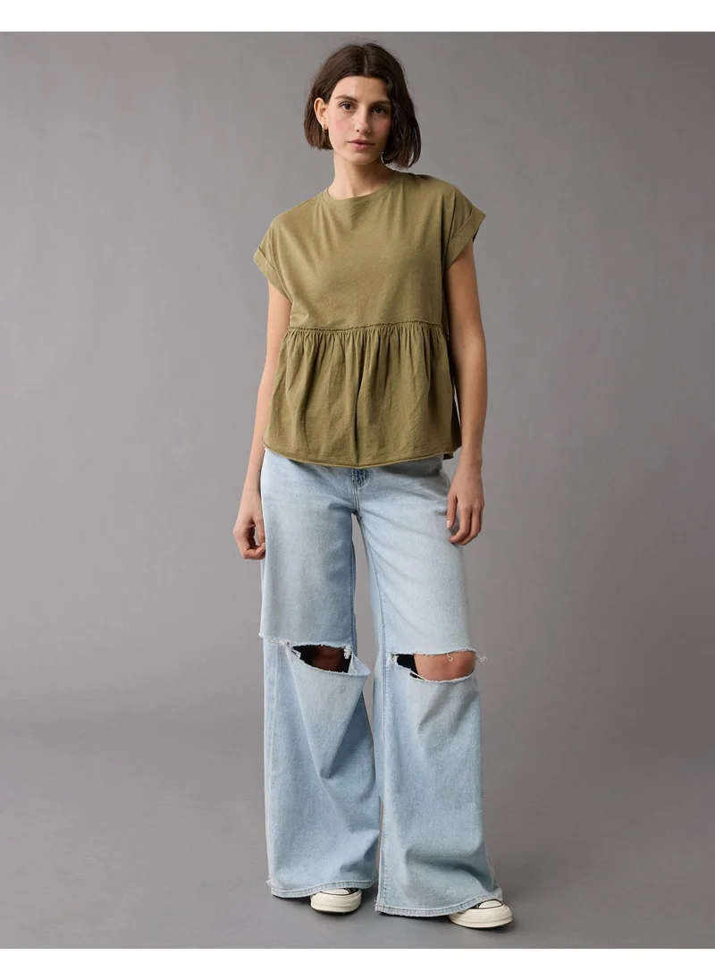 American Eagle AE Oversized Tie Back Top