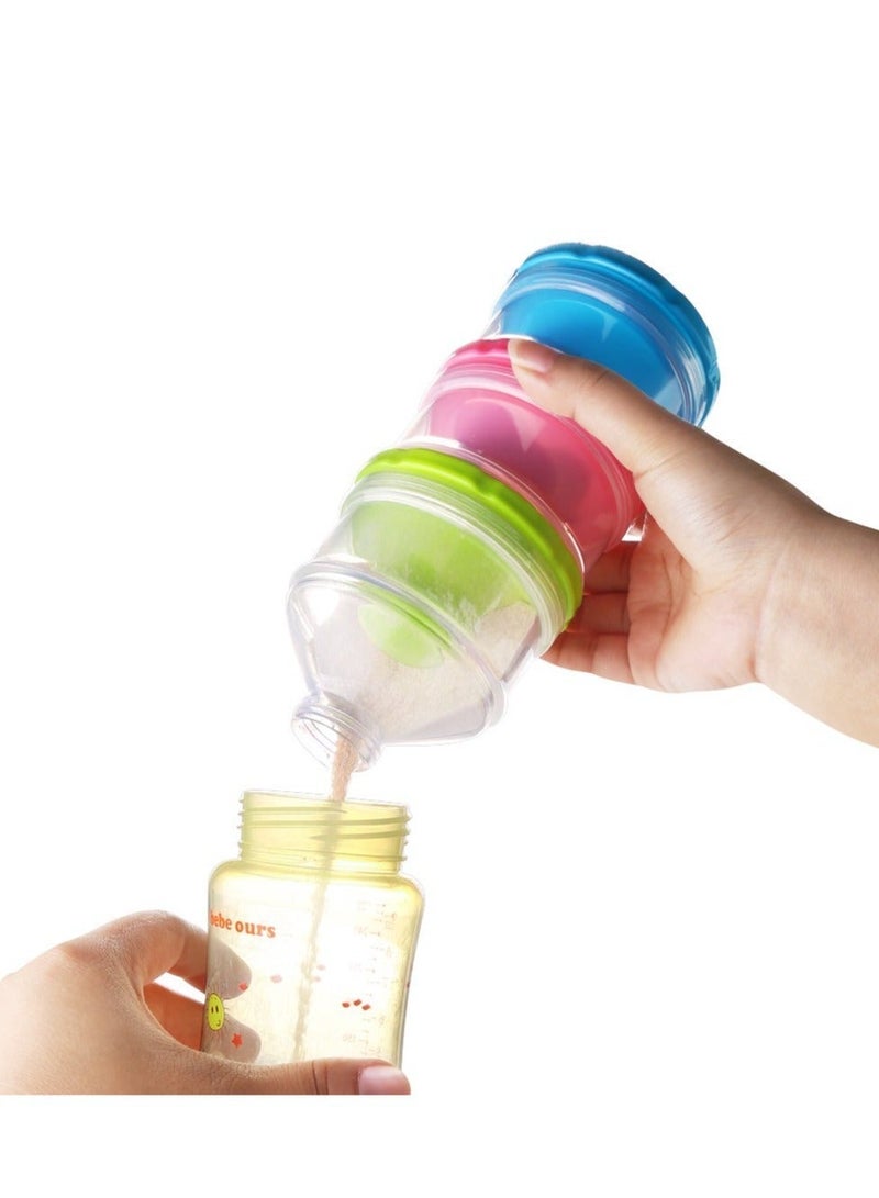 علبة حفظ حليب الأطفال – علبة حليب ثلاثية الطبقات مانعة للتسرب، خالية من BPA، للتنقل وتخزين الوجبات الخفيفة للأطفال (أصفر) - Image 4