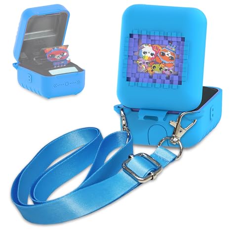 RAWECUD Silicone Case for Bitzee Original Interactive Toy Digital Pet with 15 Animals, Protective Skin Cover for Bitzee Original Virtual Electronic Digital Pet Accessories (Blue Case) - Image 1