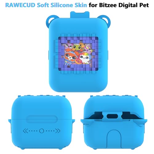 RAWECUD Silicone Case for Bitzee Original Interactive Toy Digital Pet with 15 Animals, Protective Skin Cover for Bitzee Original Virtual Electronic Digital Pet Accessories (Blue Case) - Image 3