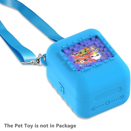 RAWECUD Silicone Case for Bitzee Original Interactive Toy Digital Pet with 15 Animals, Protective Skin Cover for Bitzee Original Virtual Electronic Digital Pet Accessories (Blue Case) - Image 5