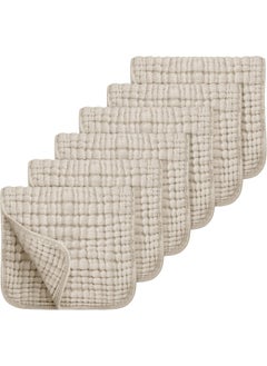 Looxii Looxii 100% Cotton Muslin Burp Cloths Large 20''x10'' Extra Soft and Absorbent 6 Pack Baby Burping Cloth for Boys and Girls  - Image 1