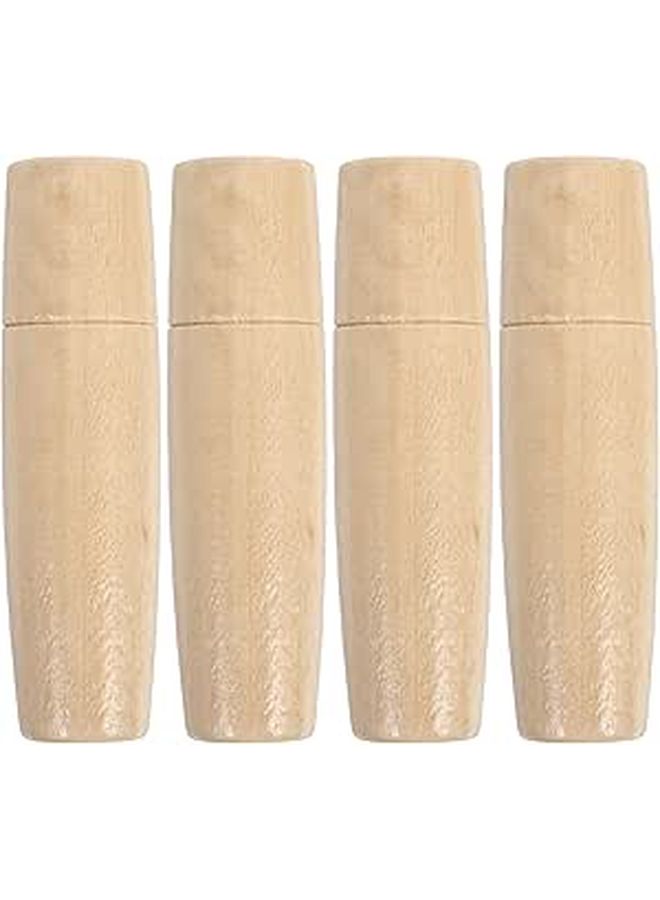 Wooden Handle Replacement Grip For Barbecue And Kitchen Tools 4 Pack - Image 1