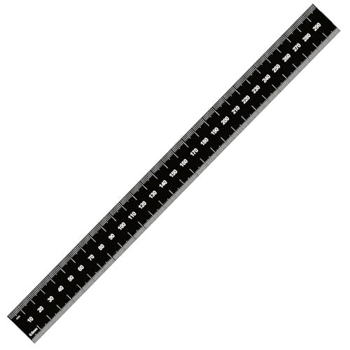 PEC Tools 300mm 12in Stainless Steel Ruler High Contrast 0035 Thick X 1 Wide DualSided Markings of 05mm and 1mm Clear Graduations Made in USA - Image 3